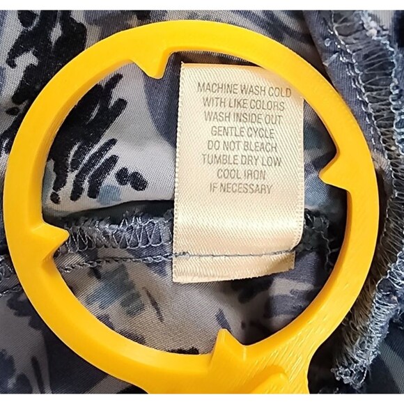 Vintage C. J. Banks Skirt Women's 18W Christopher & Banks Blue Floral On-Knee - Picture 5 of 7